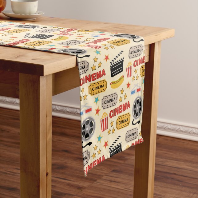Chemin De Table Moyen Motif du cinéma (In Situ)