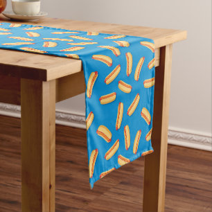 Chemin De Table Moyen Motif Hotdogs de restauration rapide