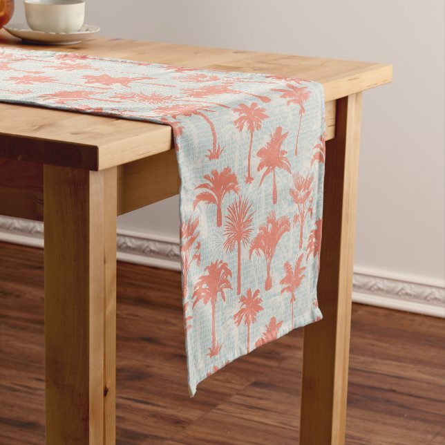 Chemin De Table Moyen Motif Pastel Palm Tree (In Situ)