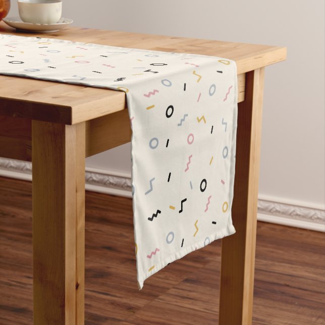 Chemin De Table Moyen Motif Retro Squiggle (In Situ)