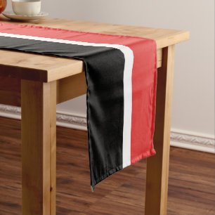 Chemin De Table Moyen Motif rouge, noir et blanc