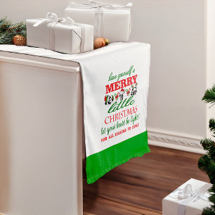 Chemin De Table Moyen Pandas de Noël personnalisés