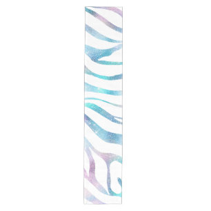 Chemin De Table Moyen Parties scintillant moderne bleu violet Glam Zebra