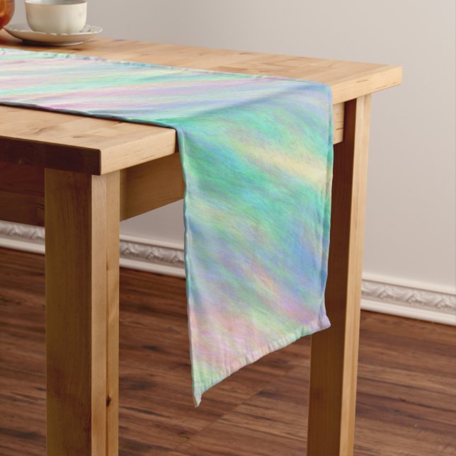 Chemin De Table Moyen Pastel Abstrait (In Situ)