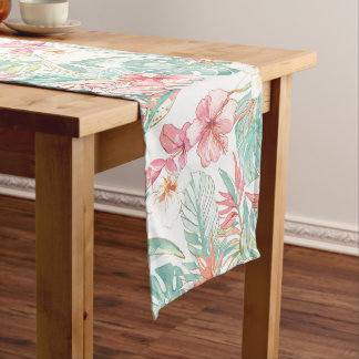 Chemin De Table Moyen PixDezines Vintage Pastel H2 Hawaii Floral Foliage