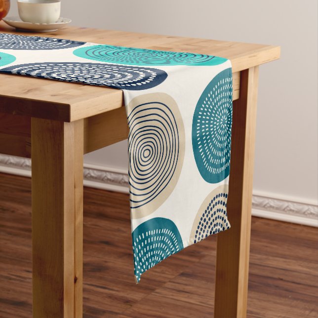 Chemin De Table Moyen Points du cercle scandinave Mandala Motif 1 (In Situ)