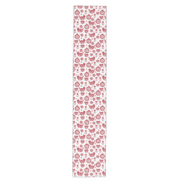 Chemin De Table Moyen Rouge Blanc nordique Bird Buld Motif de Noël