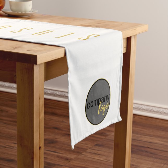 CHEMIN DE TABLE MOYEN SAISONS ACCUEILLIR BLANC OR AFFAIRES LOGO MODÈLE (In Situ)
