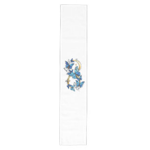 Chemin De Table Moyen Symbole Infini de Papillons Morpho Bleus