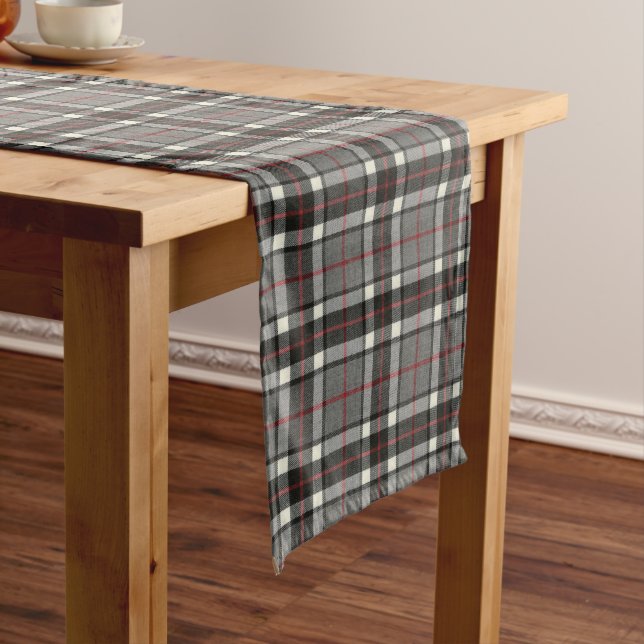 Chemin De Table Moyen Thompson Grey Original Tartan écossais (In Situ)