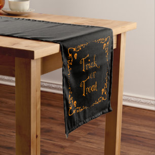Chemin De Table Moyen Trick ou traitement orange citrouille