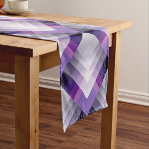 Chemin De Table Moyen Violet et blanc