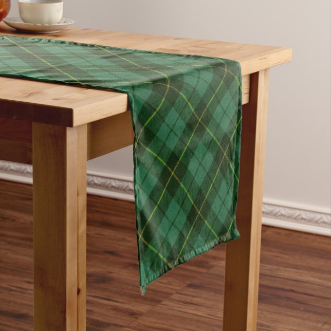 Chemin De Table Moyen Wallace Hunter Ancien Tartan écossais (In Situ)