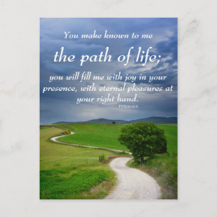 Chemin religieux de la vie carte de sympathie