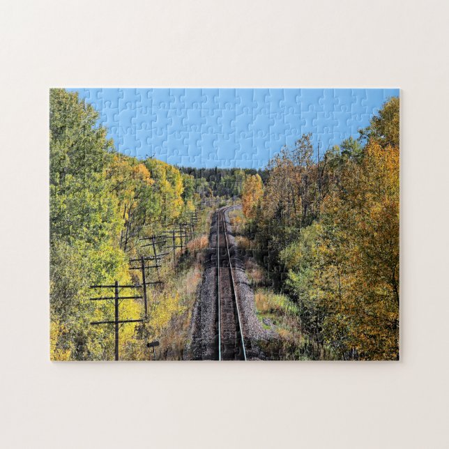 Chemins de fer Scène d'automne Gros Puzzle photo (Horizontal)