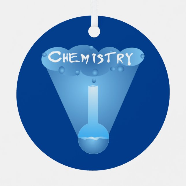 Chemische Becherwolke Ornament Aus Metall (Vorderseite)