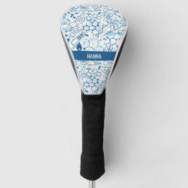 Chemische Bezeichnung Doodle Muster Personalisiert Golf Headcover