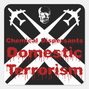 Chemische Dispergiermittel sind häuslicher Terror Quadratischer Aufkleber