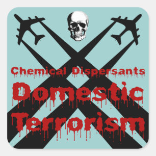 Chemische Dispersionsmittel sind häuslicher Terror Quadratischer Aufkleber