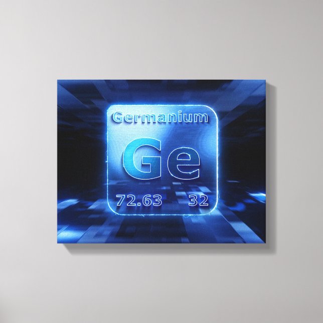 CHEMISCHE ELEMENTE IN DEUTSCHLAND EXTREME BLUE DES LEINWANDDRUCK (Vorderseite)
