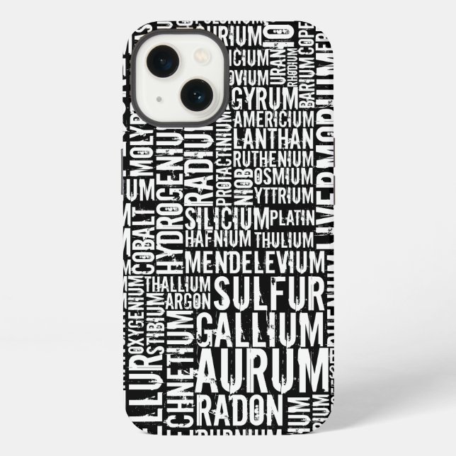 Chemische Elemente iPhone Hülle (Rückseite)