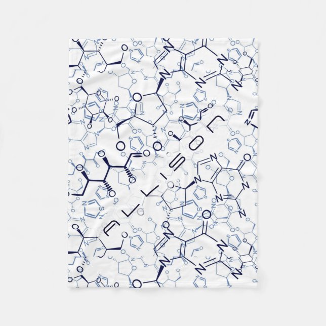 Chemische Formel Chemie Personalisierte Geschenke Fleecedecke (Vorderseite)