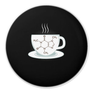 Chemische Koffeinmoleküle Keramikknauf