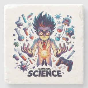 Chemische Konkektion Spiel on, Science Theme Steinuntersetzer