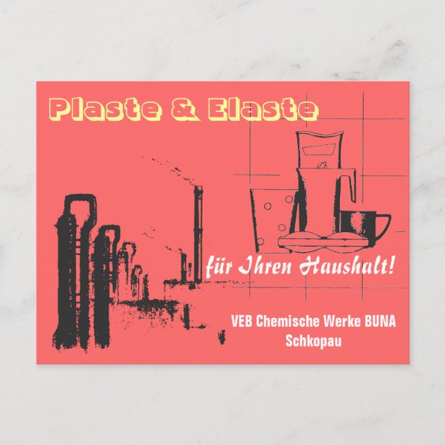 Chemische Konstruktion DDR Postkarte (Vorderseite)