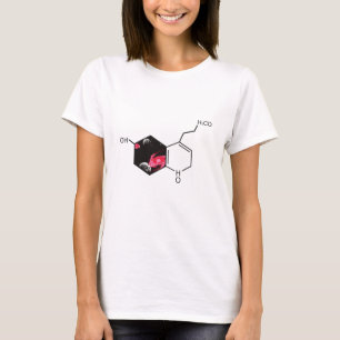 Chemische Molekül mit Blick in den Weltraum T-Shirt