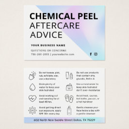 Chemische Peel Aftercare Instruction Card