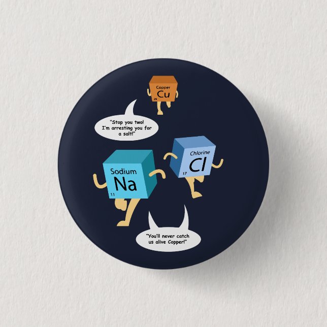 Chemische Periodische Tafelelemente Funny Science Button (Vorderseite)