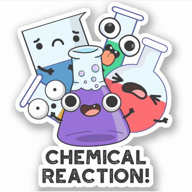 Chemische Reaktion Funny Chemistry Pub Aufkleber (Vorderseite)