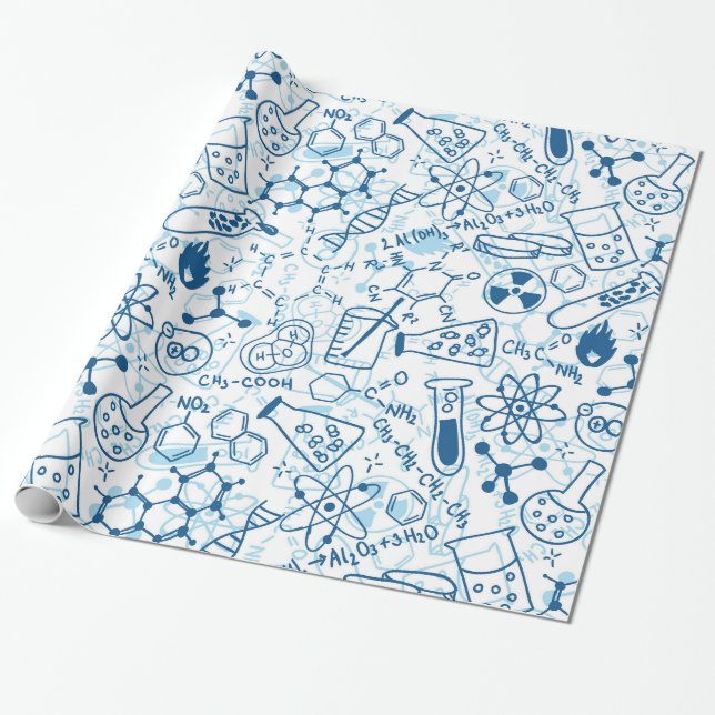 Chemische Schulstruktur Geschenkpapier (Ungerollt)