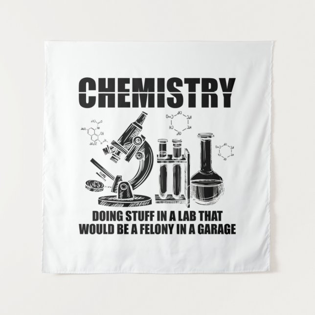 Chemische Sprichworte| Geschenke für Chemie Wandteppich (Vorderseite)