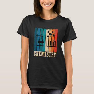 Chemische Vintage Retrostreifen-Muster T-Shirt