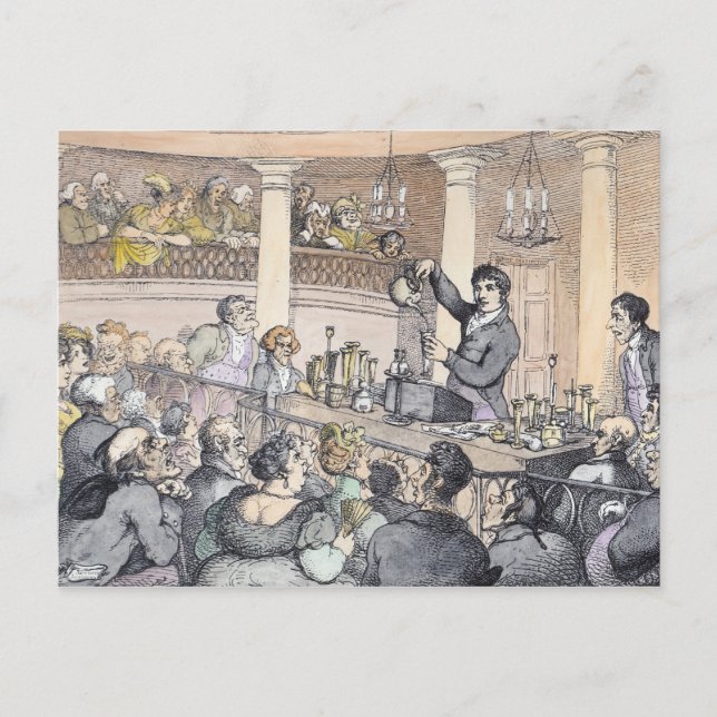 Chemische Vorlesungen, c.1809 Postkarte (Vorderseite)
