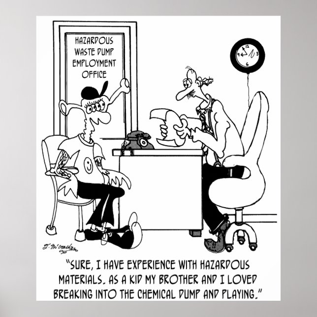 Chemischer Cartoon 8791 Poster (Vorne)