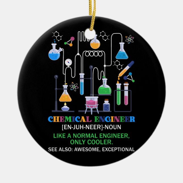 Chemischer Ingenieur definiert sich wie ein normal Keramik Ornament (Vorne)