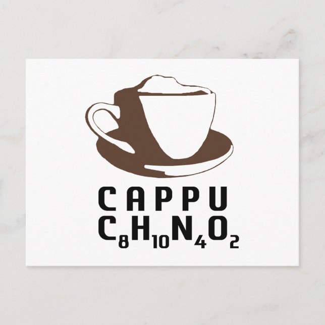 Chemisches Cappuccino Postkarte (Vorderseite)