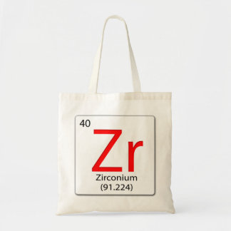 chemisches Element Zr - Zirkonium. Tragetasche