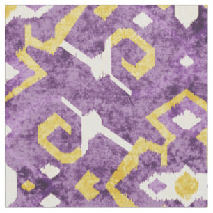Chemisches gelbes und lila Tribal-Muster Stoff