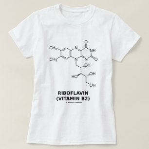 Chemisches Molekül des Riboflavin-(Vitamin B2) T-Shirt