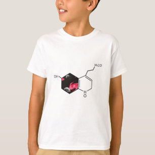 Chemisches Molekül mit Weltraumsicht T-Shirt