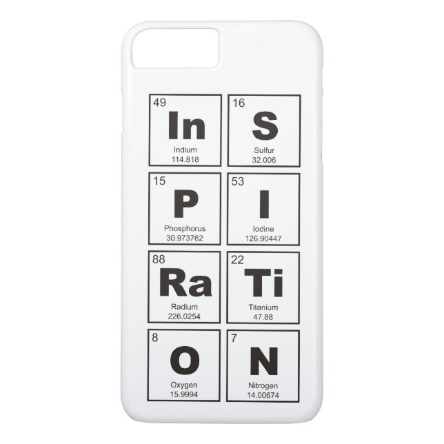 Chemisches Periodensystem der Elemente: InSPIRaTiO Case-Mate iPhone Hülle (Rückseite)