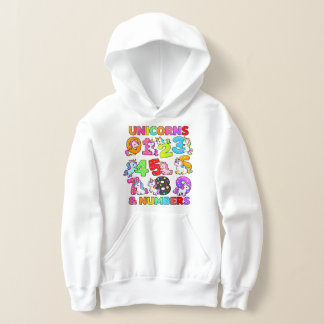 Chemise à capuchon Licorne Jour des Nombres Mathém
