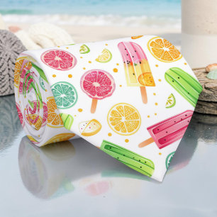 Chemise à col avec cravate de glace aux fruits d'é