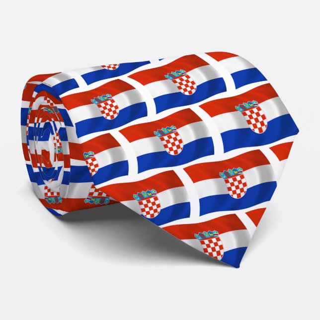 Chemise à cravate du drapeau de la Croatie (Roulé)
