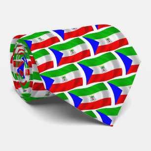Chemise à cravate du drapeau de la Guinée équatori
