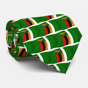 Chemise à cravate du drapeau zambien